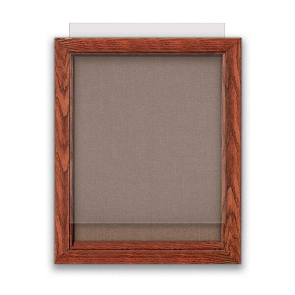 Indoor Enclosed Combo Board, 72"x36", Bronze Frame/Black & Black